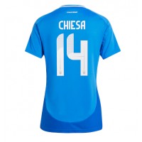 Camiseta Italia Federico Chiesa #14 Primera Equipación Replica Eurocopa 2024 para mujer mangas cortas